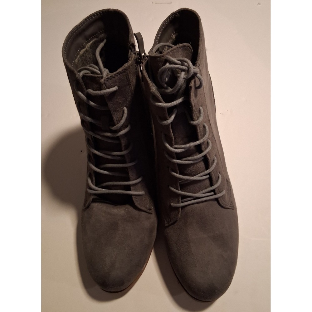 NIB 🔥12M🔥Journee Collection Magely Womens Gray Lace Up Wedge Ankle Booties